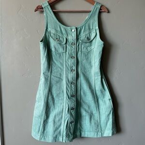 Madewell Mint Green Denim Dress 6